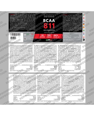BCAA 8:1:1 - 150 Tablets - Pre & Post workout sports supplement