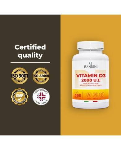 Vitamina D3 365 softgels in Olio d'Oliva - Rinforza i tuoi muscoli