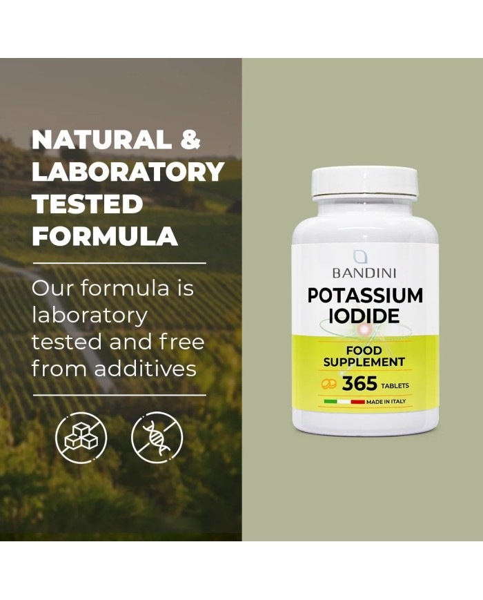 Iodine Ki Pure 365 Powerful Tablets - Thyroid Remedy