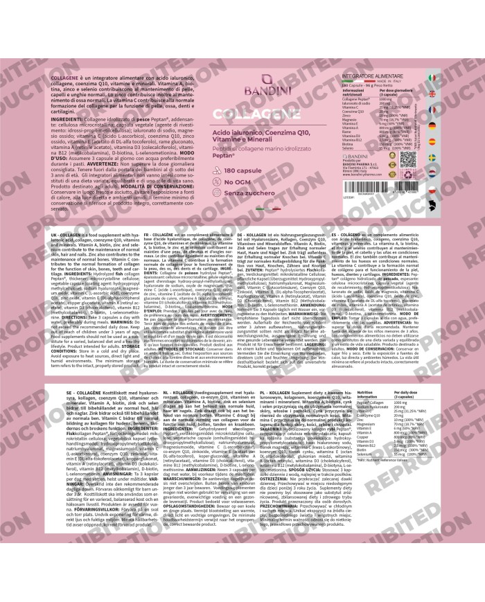 Collagen and Hyaluronic Acid - 180 capsules