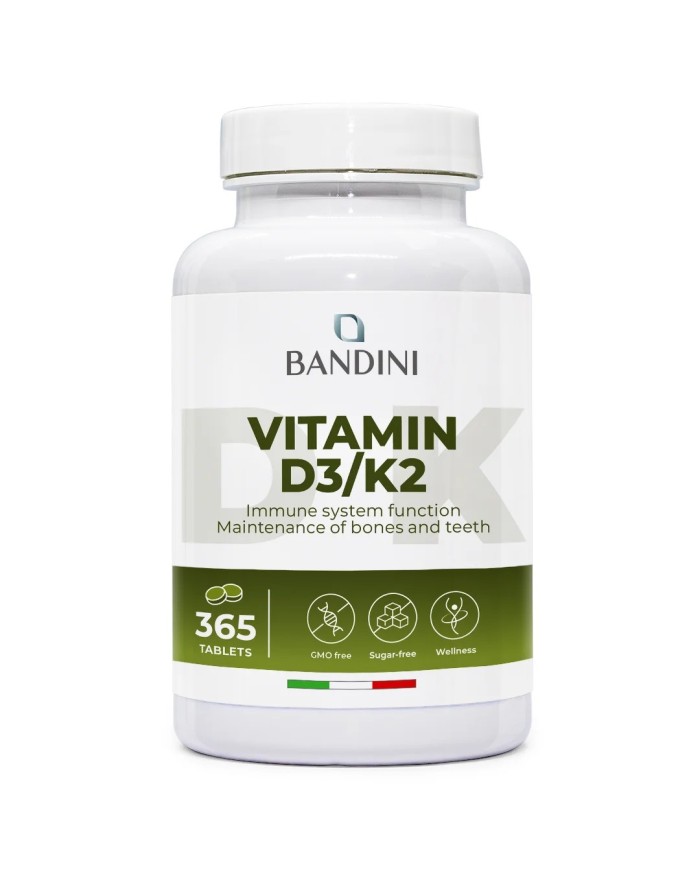 Vitamina D3 K2 365 compresse (1 anno) per ossa e denti sani