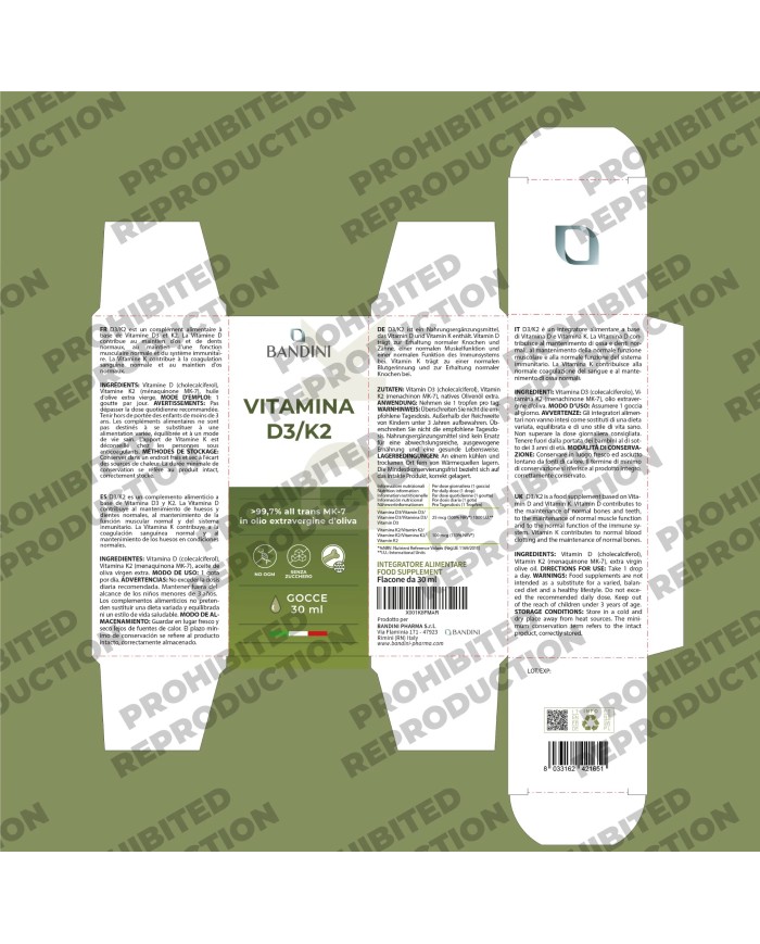 Vitamina D3 K2 liquida 30 ml migliora la coagulazione del sangue