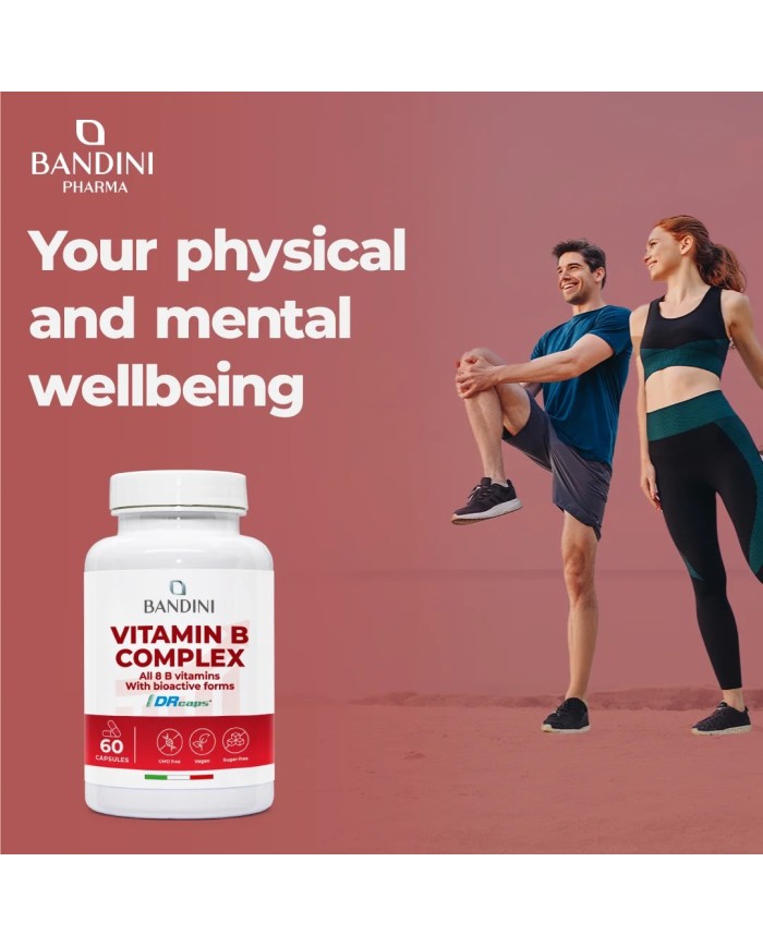 8 essential B Vitamins Complex in capsules for 2 months supply