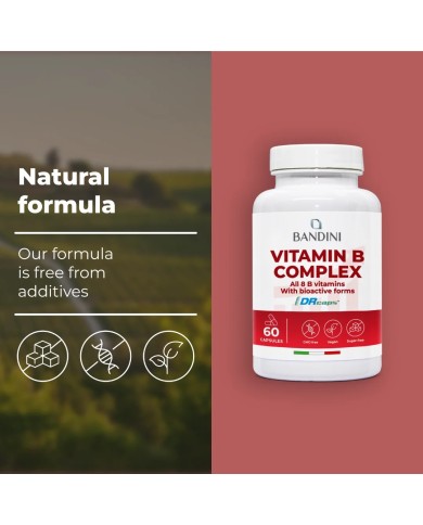 8 essential B Vitamins Complex in capsules for 2 months supply