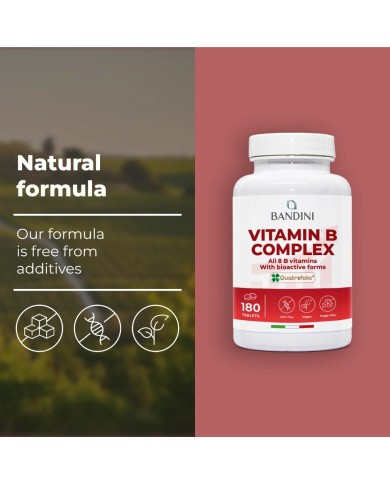 B Complex Vitamins - 180 tablets - 100% vegan supplement