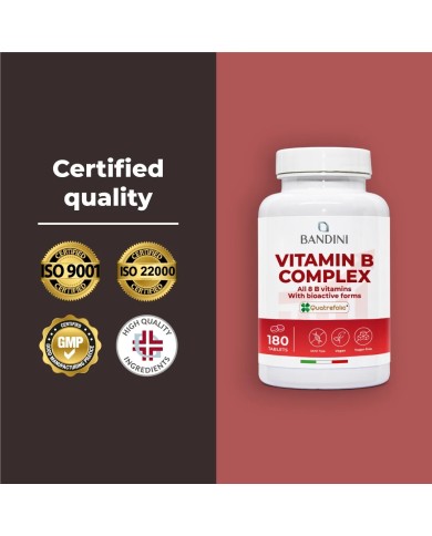 B Complex Vitamins - 180 tablets - 100% vegan supplement