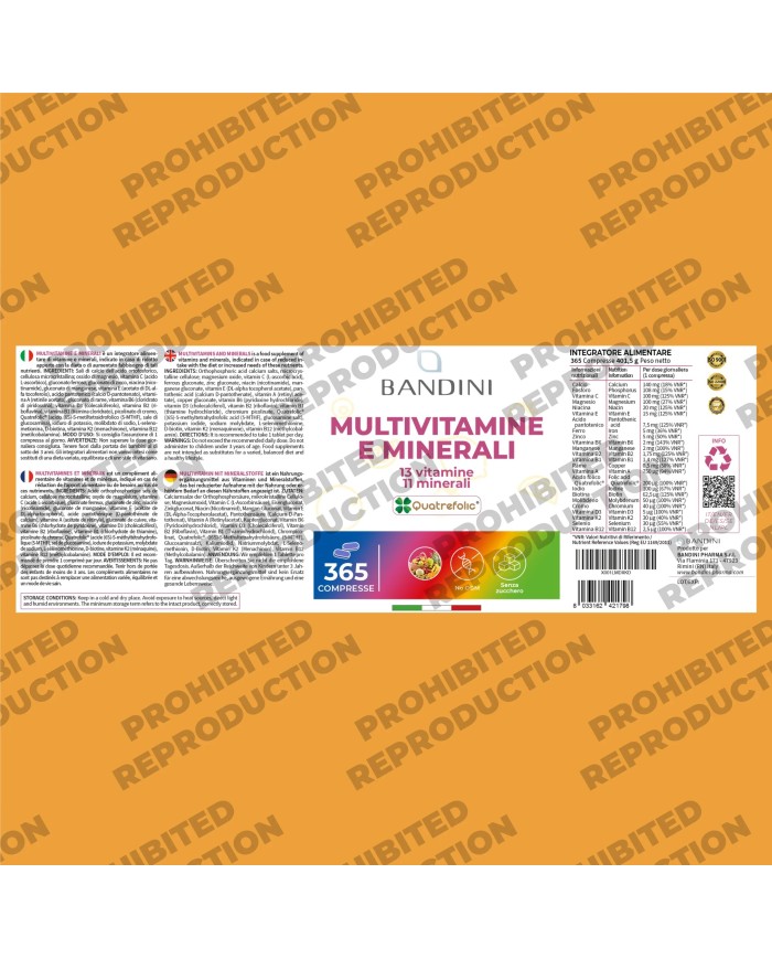 Multivitaminico 365 compresse - Complesso per Uomo & Donna