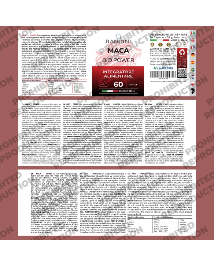 Maca Power da 60 capsule - Tonico che riduce la stanchezza