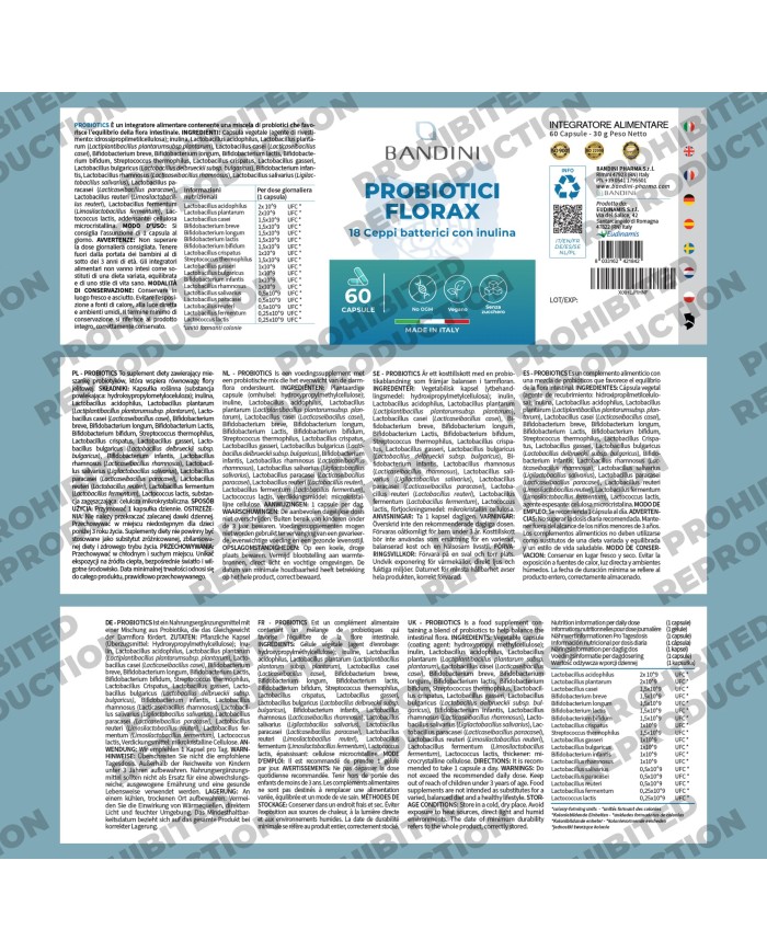 Florax Probiotics - promotes the balance of intestinal flora