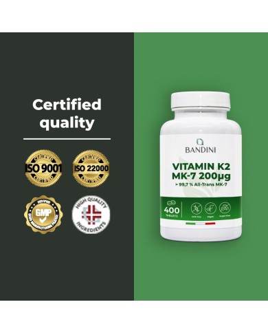 Vitamin K2 MK-7 400 tablets | Vit K2 MK7 | Bones maintenance