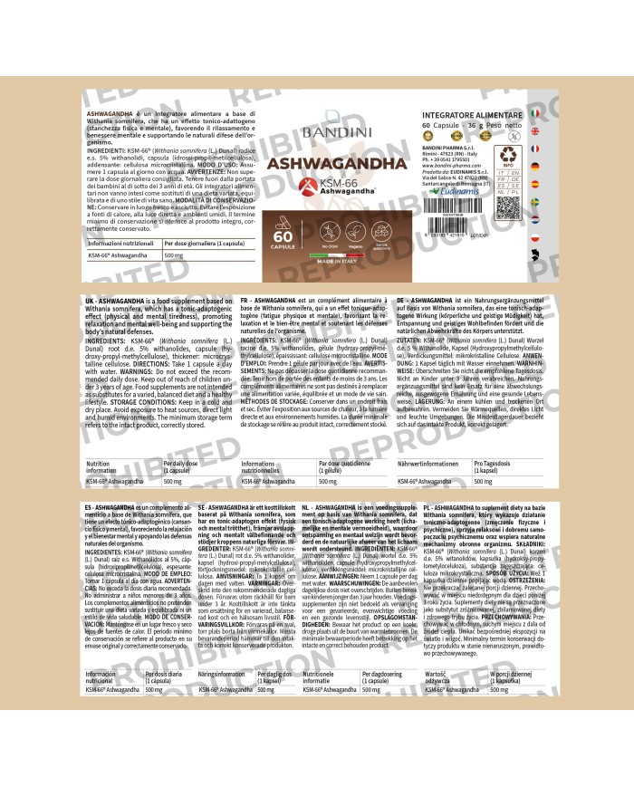 Pure Ashwagandha Root Extract 60 capsules | Sleep Aid & Calm