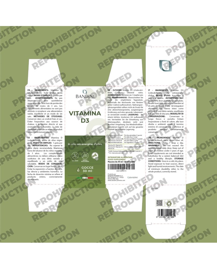 Vitamin D3 drops 30 ml - Vitamin D supplement for healthy bones