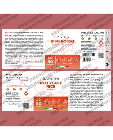 Red Rice with Monacolin K 90 tablets reduces cholesterol