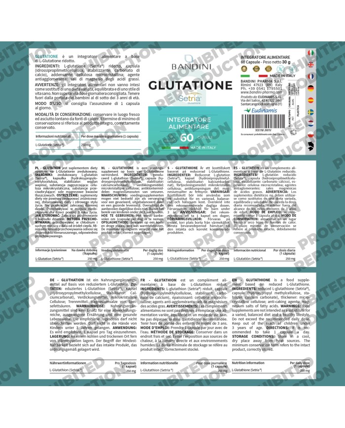 Glutatione Setria® 60 Capsule - Antiossidante Fegato & Anti Age