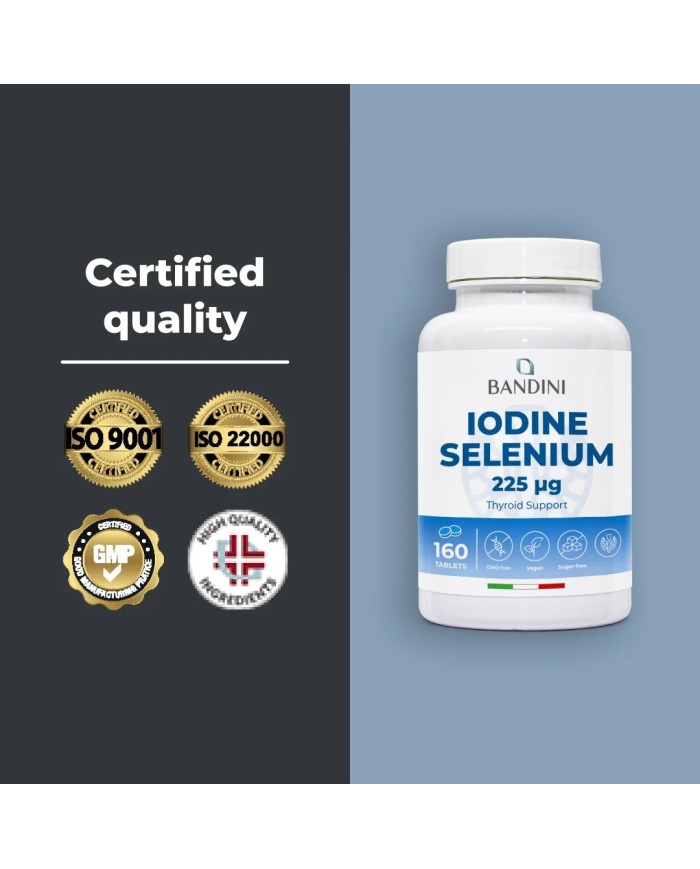 Iodine + Selenium 160 high-dose tablets for the thyroid
