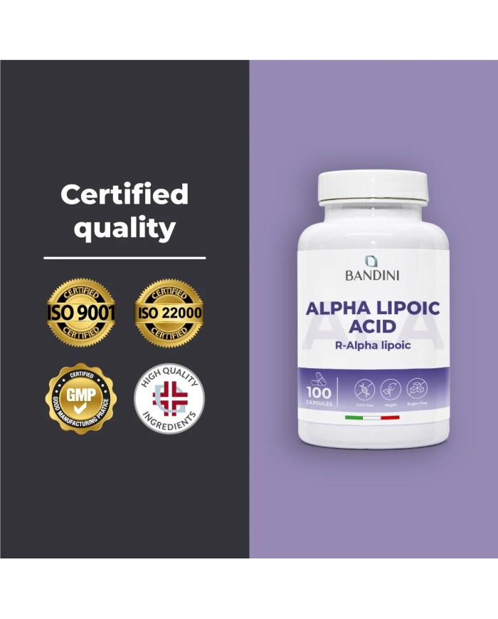 Alpha lipoic acid | 100 capsules | Antioxidant anti inflammatory