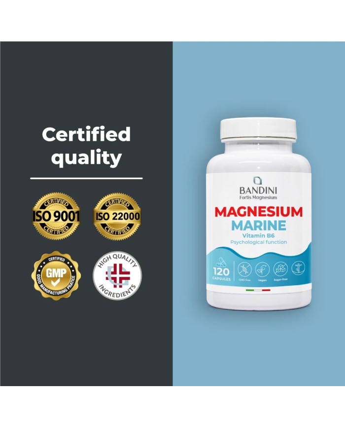 Marine Magnesium with Vitamin B6 - Reduces fatigue & stress