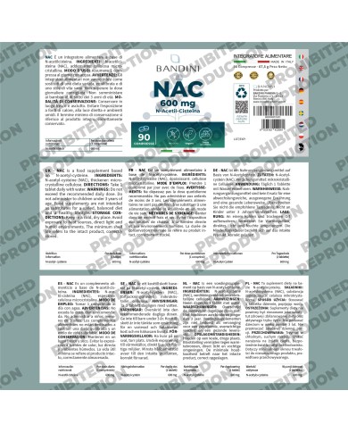 NAC N-acetyl-cysteine 90 tablets - Immune system booster