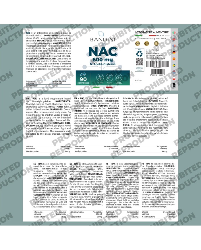 NAC N-acetyl-cysteine 90 tablets - Immune system booster