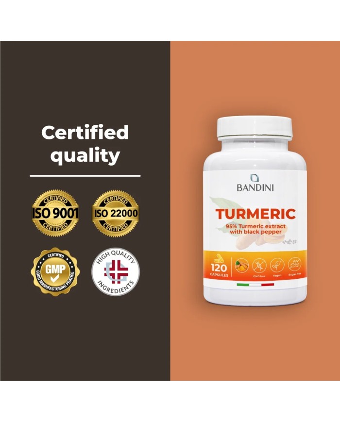 Turmeric 120 capsules - Anti-inflammatory, menstrual & joint pain