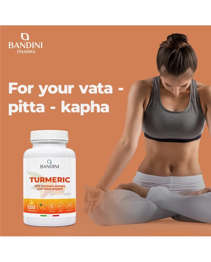 Turmeric 120 capsules - Anti-inflammatory, menstrual & joint pain