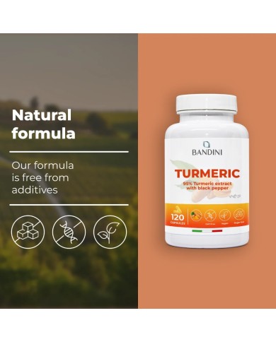 Turmeric 120 capsules - Anti-inflammatory, menstrual & joint pain