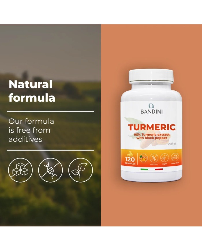 Turmeric 120 capsules - Anti-inflammatory, menstrual & joint pain