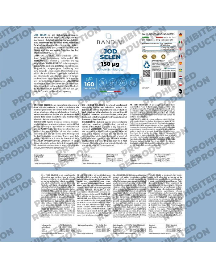 Iodine with Selenium 150 mcg tablets for the Thyroid