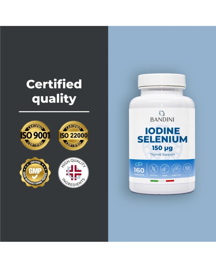 Iodine with Selenium 150 mcg tablets for the Thyroid