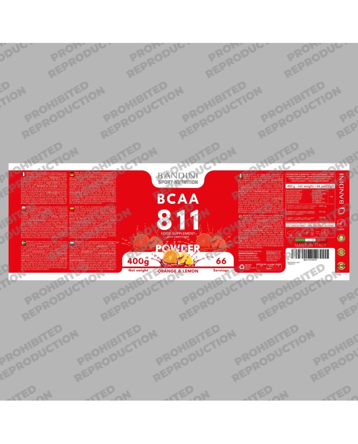 BCAA POWDER 8:1:1 | 400g | Orange - Lemon Flavour