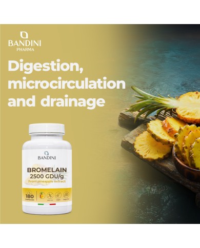Bromelain 180 Capsules - digestive function, microcirculation
