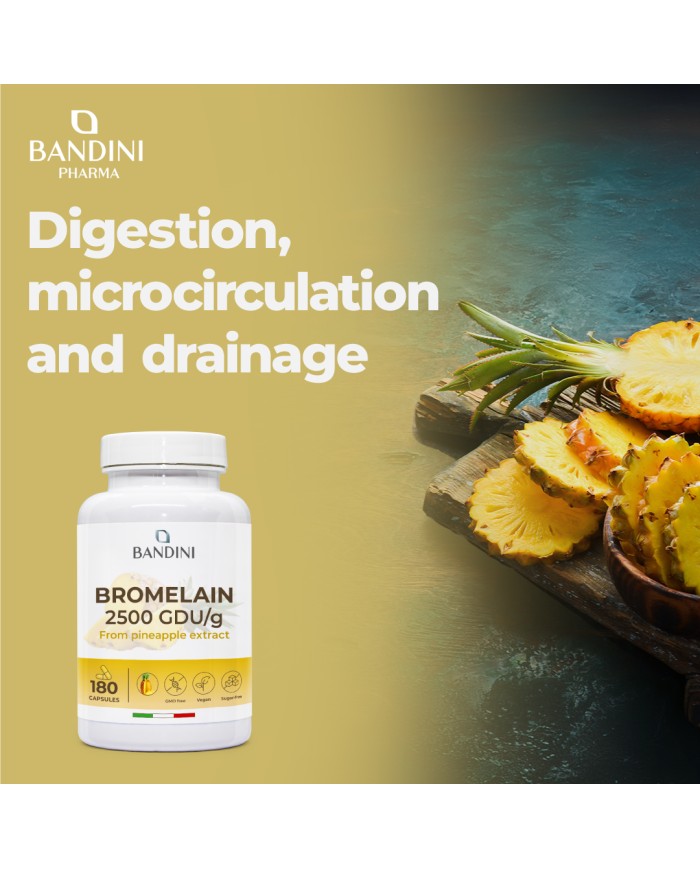 Bromelain 180 Capsules - digestive function, microcirculation