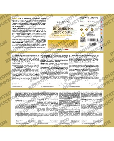 Bromelain 180 Capsules - digestive function, microcirculation