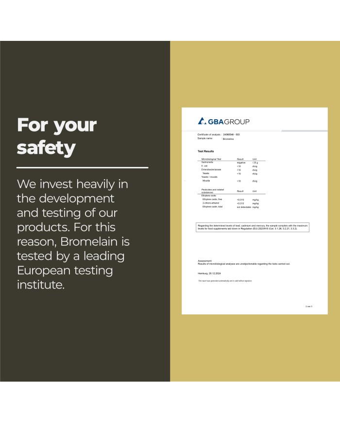 Bromelain 180 Capsules - digestive function, microcirculation