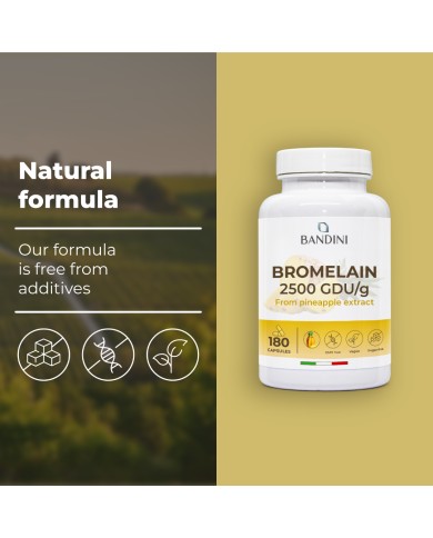 Bromelain 180 Capsules - digestive function, microcirculation