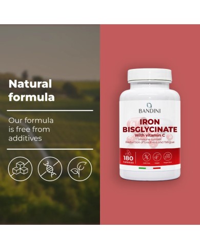 Iron Bisglycinate - 180 Capsules - oxygen transport in the body