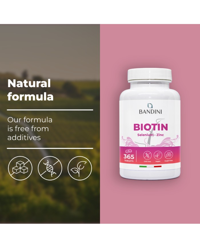 Biotin Deluxe 365 Tablets - Hair, skin, and nails manteinance