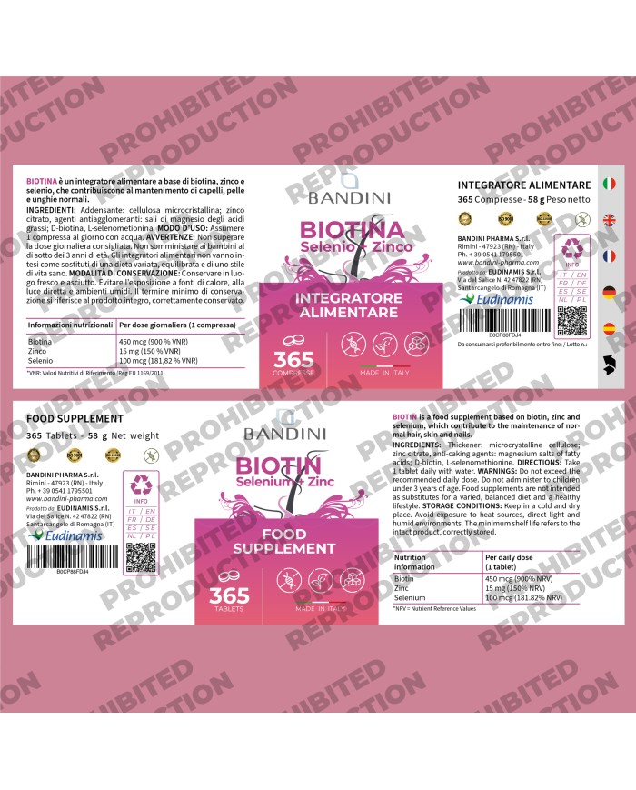 Biotin Deluxe 365 Tablets - Hair, skin, and nails manteinance