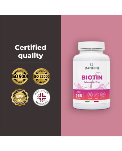 Biotin Deluxe 365 Tablets - Hair, skin, and nails manteinance
