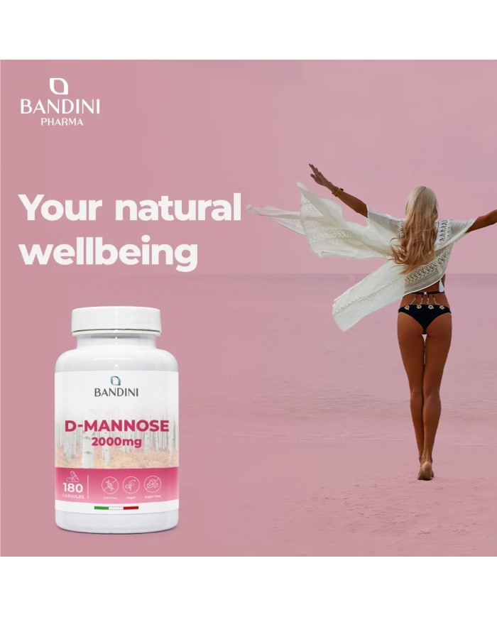 D-mannose 180 capsules - Supplement for cystitis
