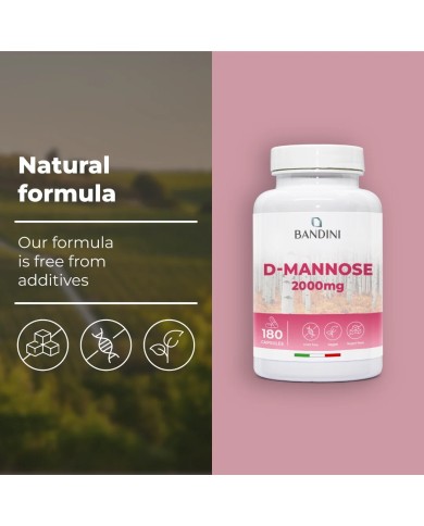 D-mannose 180 capsules - Supplement for cystitis