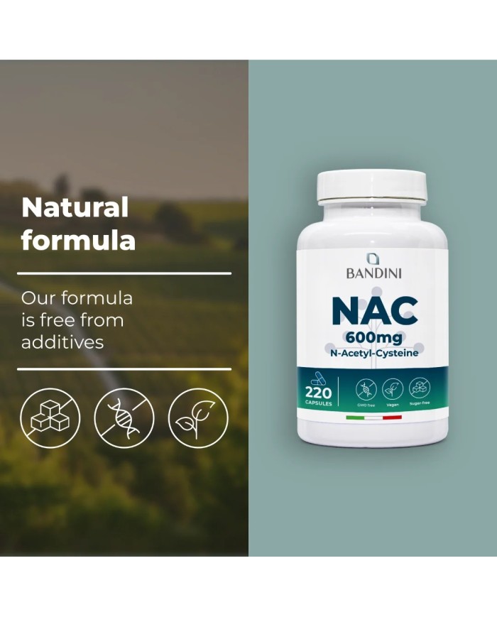 NAC N-Acetyl-Cysteine 600mg | 220 Capsules | Immune system