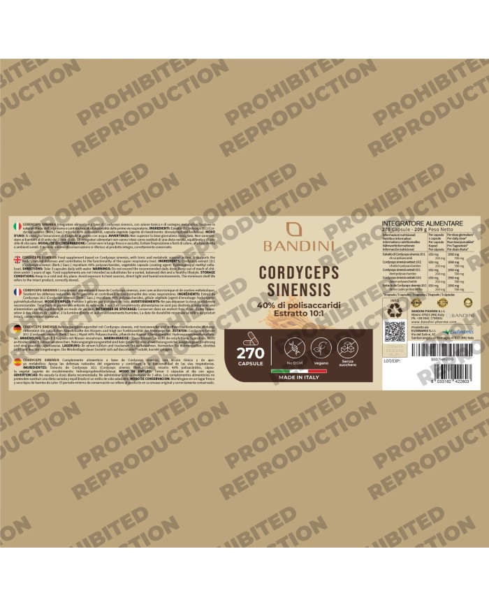 Cordyceps Sinensis 270 Capsules | Energy & Immune booster