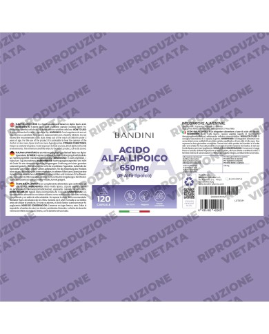 Alpha Lipoic Acid 650 mg 120 capsules | Natural antioxidant