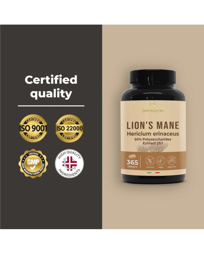 Lion's Mane 365 tablets - Intenstinal and cognitive health