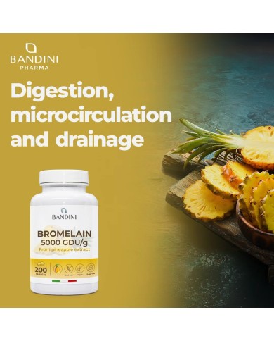Bromelain supplement 200 tablets - Draining pineapple extract