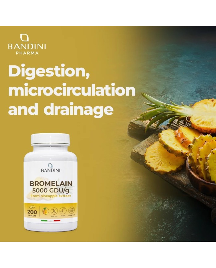 Bromelain supplement 200 tablets - Draining pineapple extract