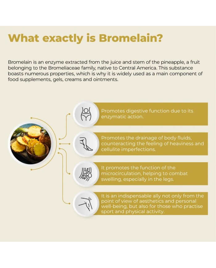 Bromelain supplement 200 tablets - Draining pineapple extract