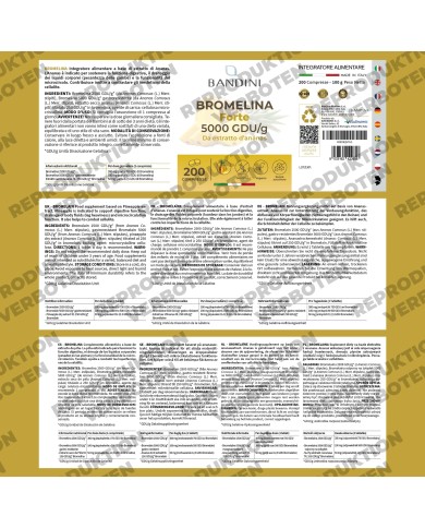 Bromelain supplement 200 tablets - Draining pineapple extract