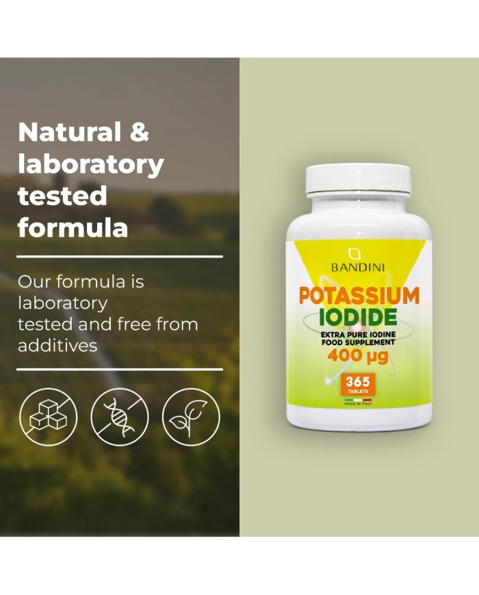Potassium Iodide 365 tablets | Iodine high dosage for thyroid